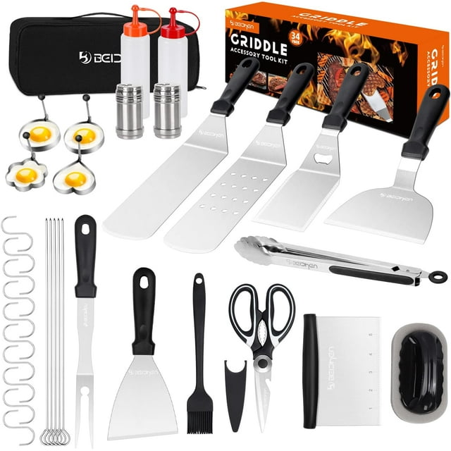 Morfone Griddle Accessories Kit, 34Pcs Stainless Steel Flat Top Grill