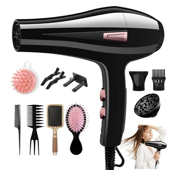 Morfone Hair Dryer, High-Speed Professional Ionic Blow Dryer with Hair Diffuser & Nozzle for Women & Men