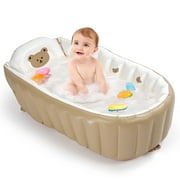 Morfone Inflatable Baby Bathtub for Newborn to Toddler, Portable Baby Tub with Air Pump, Collapsible Shower Basin for Easy Storage