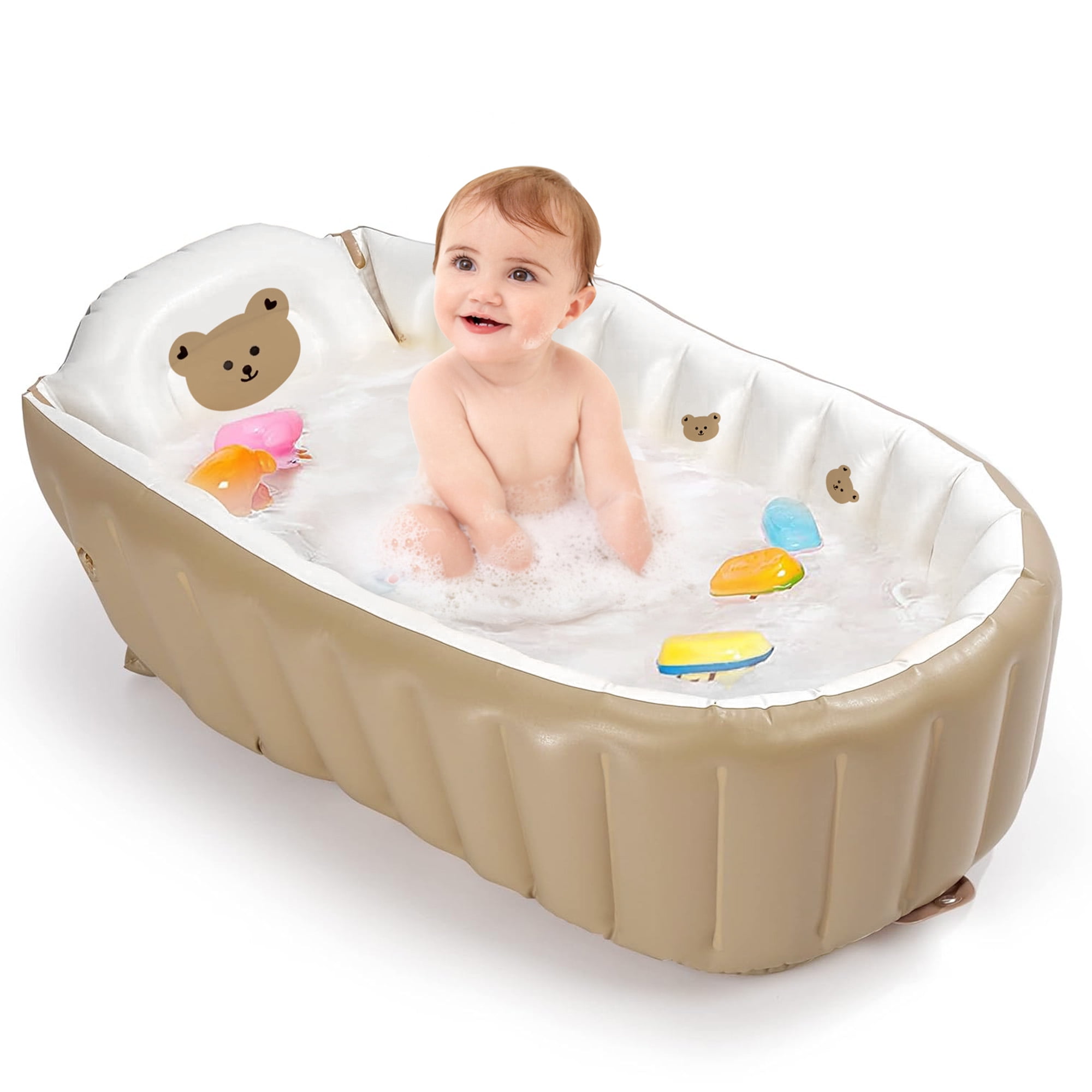 Morfone Inflatable Portable Baby Bathtub with Built-in Air Pump