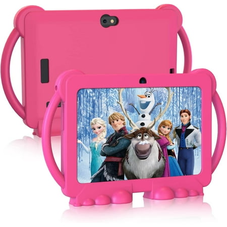 Morfone Kids Tablet, 7 inch Android Tablet for Kids 3GB RAM 32GB ROM, Bluetooth, Wifi, Parental Control, Shockproof Case, Educational, Games(Rose)