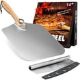 thumbnail image 1 of ACMETOP Pizza Peel 14 inch, Aluminum Metal Pizza Paddle Spatula with Foldable Wood Handle Rocker Cutter, Pizza Oven Accessories for Baking Homemade Pizza Bread, 1 of 10