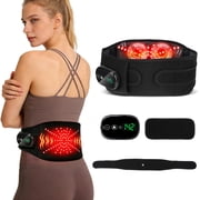 Morfone Cordless Heating Pad with Massager for Back, Portable Lower Back Massager with 3 Heat & 3 Vibration, Wearable Heat Belt Gift for Women Men