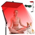 thumbnail image 1 of Morfone Red Light Lamp for Body Face,660nm 850nm 940nm Infrared Light device with Large Panel and Adjustable Stand, Gift for Women Mom Men, Black, 1 of 13