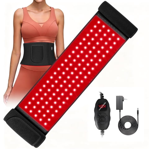 Morfone Red Light Belt for the Body, 660nm and 850nm Infrared Light Wrap, Red Light Pad Mat for Back, Shoulders, Waist, and Knees, Gift for Women Men