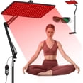 thumbnail image 1 of Morfone Red Light Lamp for Body Face, 660nm 850nm 940nm Infrared Light Lamp Panel with Adjustable Stand, Idea Gift for Women Men, 1 of 11