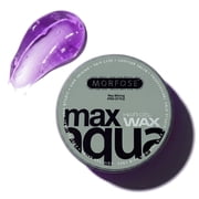 Morfose Max Aqua Hair Gel Wax with Shiny and Strong Flexible 4 Hold, Manage Flyaways, Braids, and Curls, Professional Hair Styling for Women and Men, Papaya Scent, 5.92 Fl. Oz, max aqua