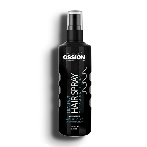 Morfose Ossion Premium Barber Line Sea Salt Spray, Texturizing Hair Spray for Men, Adds Volume, Matte Finish & Natural Hold Effortless Beach Hair Look, 8.45 Fl. Oz