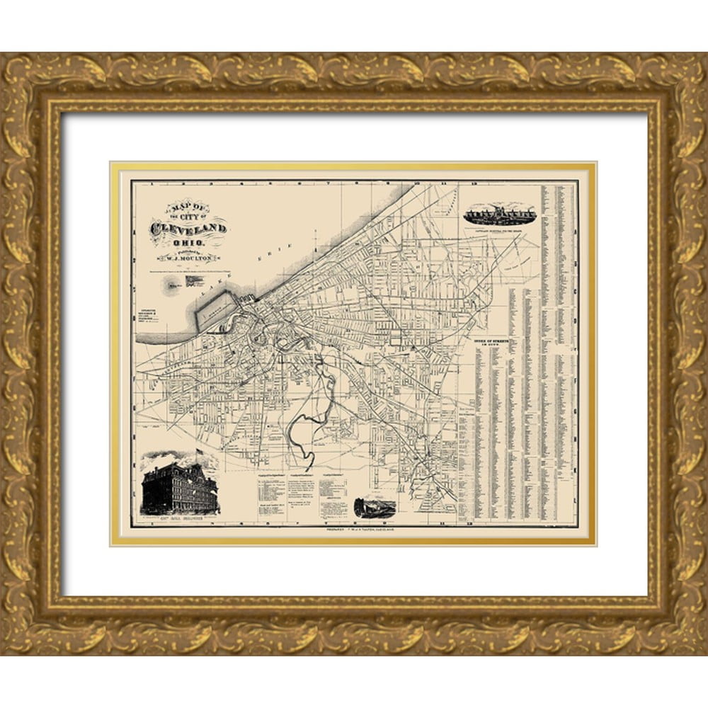 14x12 Gold Ornate Wood Framed with Double Matting Museum Art