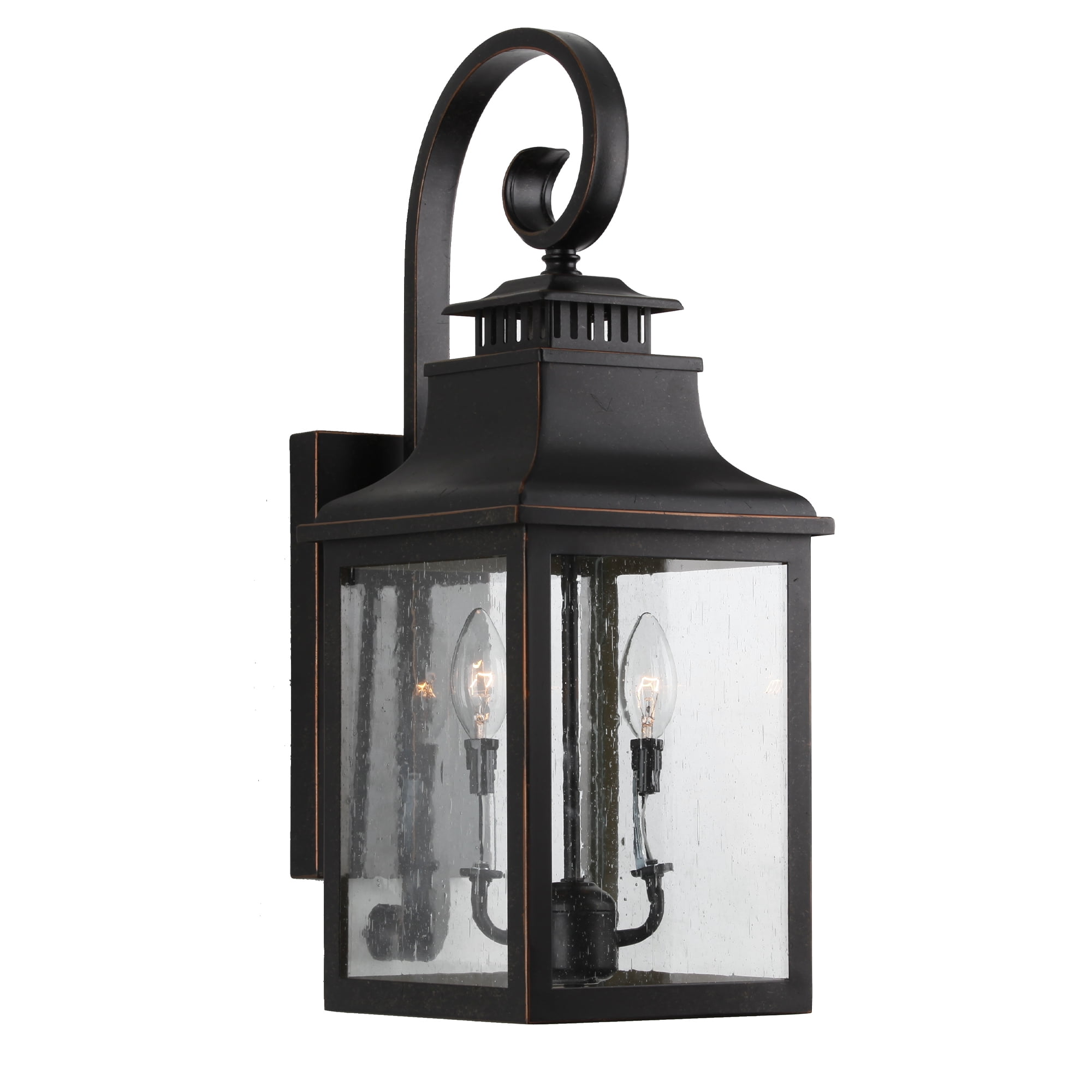 Morgan 3 Light Outdoor Wall Mounted Lighting In Oil Rubbed Bronze Finish