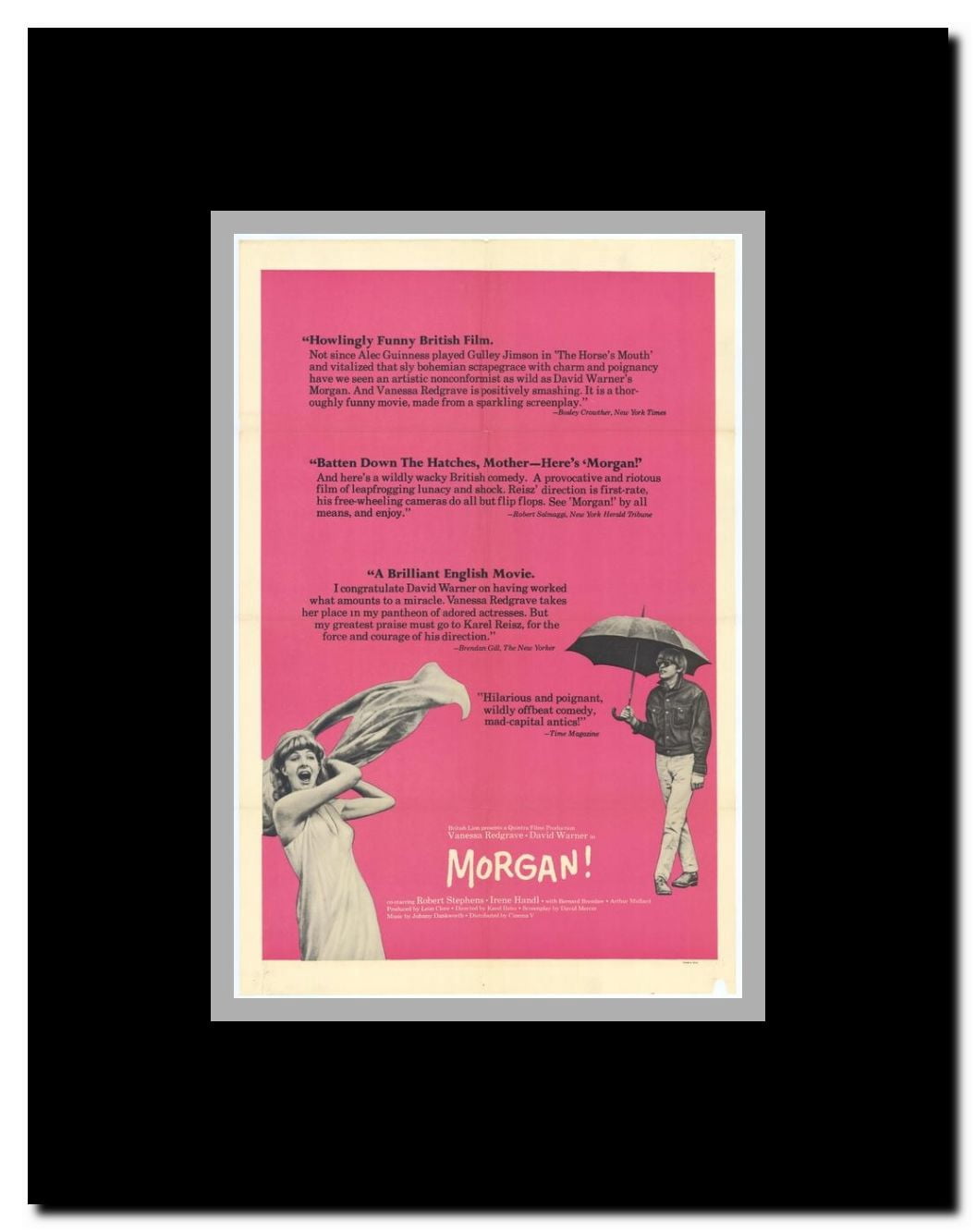 Morgan: A Suitable Case for Treatment Framed Movie Poster