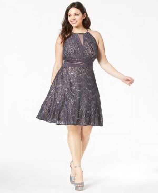 Morgan & Company Trendy Plus Size Lace Fit & Flare Dress - Walmart Business  Supplies