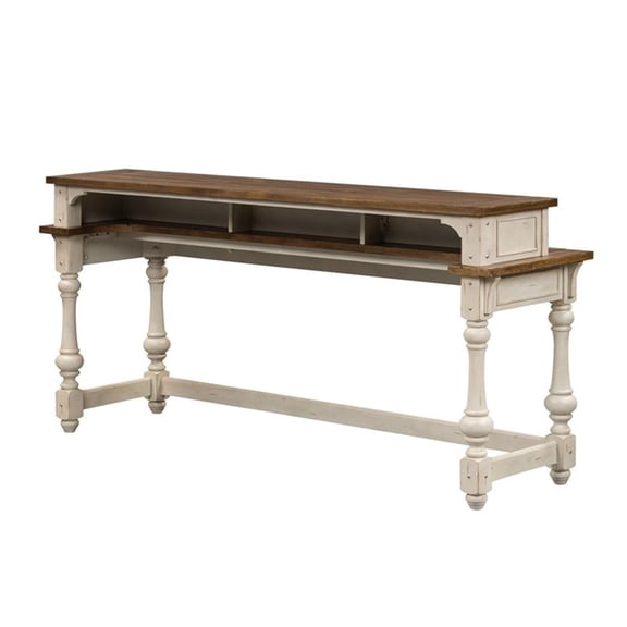 Morgan Creek White Console Bar Table