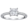 thumbnail image 1 of Morgan Engagement Ring Princess Cz Sterling Silver Women Ginger Lyne Collection, 1 of 6
