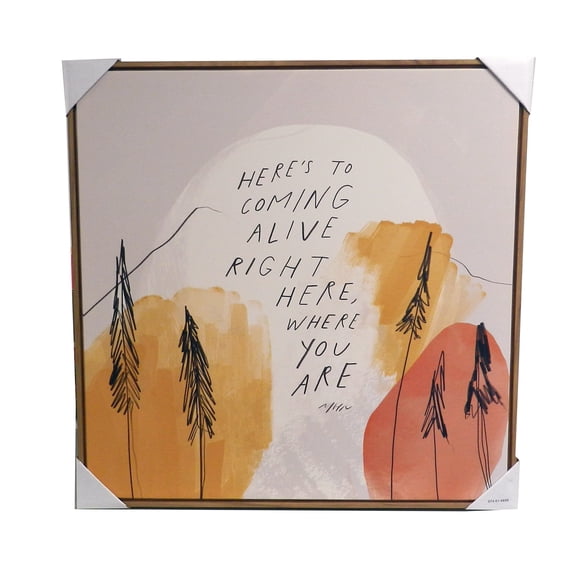 Morgan Harper Nichols Framed Wall Canvas 25" X 25" Trees Quote