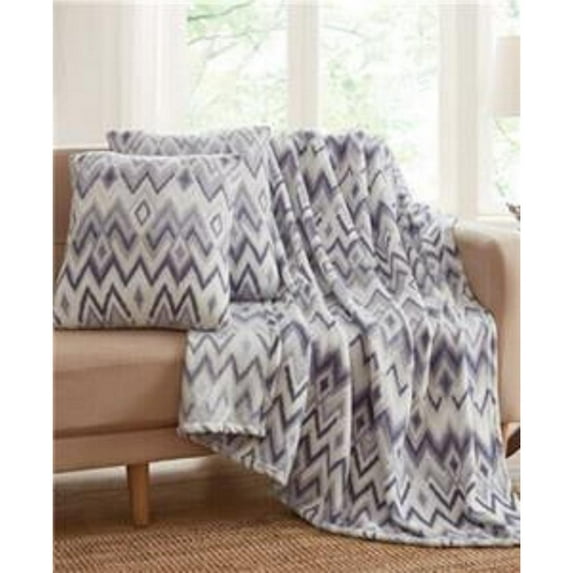 Morgan Home Fashions Prints 3 Pack Decorative Pillows & Throw - Blue New with box/tags