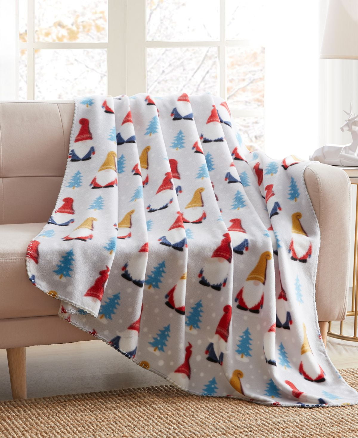 Morgan Home Holiday Printed Fleece Throws, MULTI/COLOR, 50