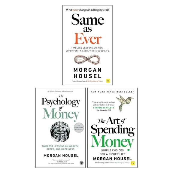 Morgan Housel 3 Books Set The Psychology of Money, Same As Ever & The Art of Spending (Paperback Edition)