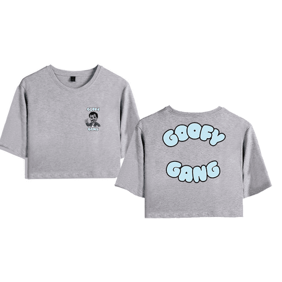 Morgan Jay Merch Goofy Gang Logo Crop Top T-shirt Suits Fashion Women Girls Short Sleeve Tees