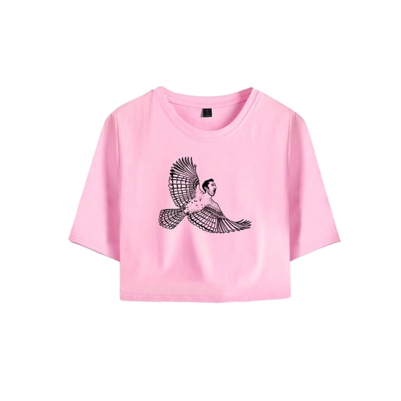 Morgan Jay Merch Jaybird Crop Top T-shirt Suits Fashion Women Girls Short Sleeve Tees