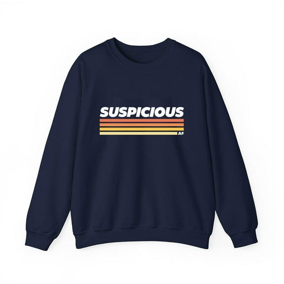 Morgan Jay Merch Suspicious AF Logo Crewneck Sweatshirt Men Women Unisex Long Sleeve Pullover Tops