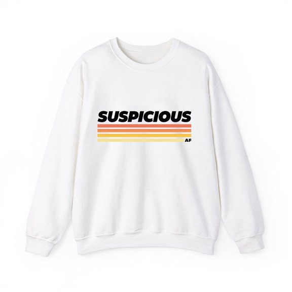 Morgan Jay Merch Suspicious AF Logo Crewneck Sweatshirt Men Women Unisex Long Sleeve Pullover Tops