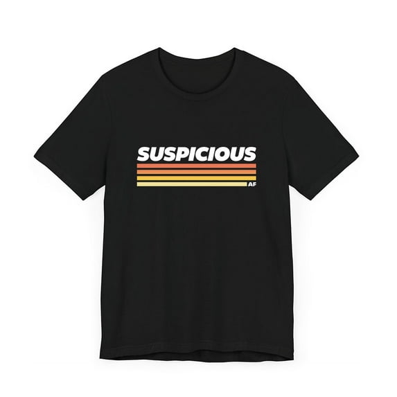 Morgan Jay Merch Suspicious AF Logo T-shirt Men Women Shirt Short Sleeve Casual Graphic Tee