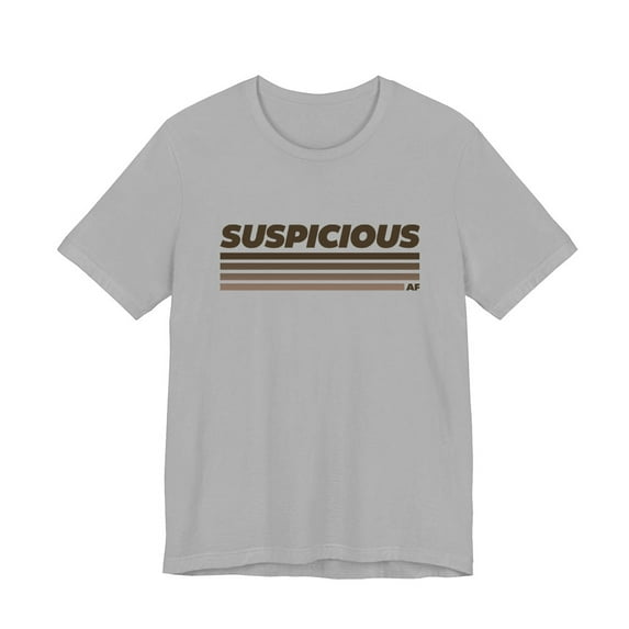 Morgan Jay Merch Suspicious AF T-shirt Men Women Shirt Short Sleeve Casual Graphic Tee