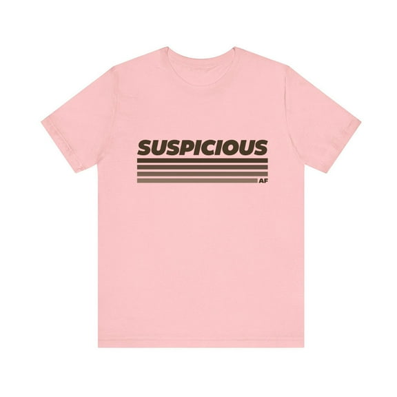 Morgan Jay Merch Suspicious AF T-shirt Men Women Shirt Short Sleeve Casual Graphic Tee