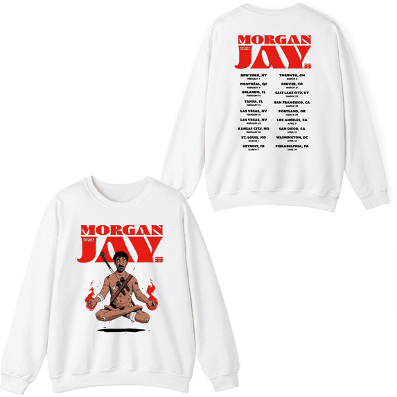 Morgan Jay Merch Tour 2025 Crewneck Sweatshirt Men Women Unisex Long Sleeve Pullover Tops