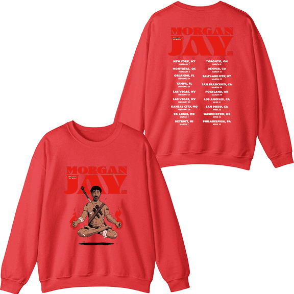 Morgan Jay Merch Tour 2025 Crewneck Sweatshirt Men Women Unisex Long Sleeve Pullover Tops