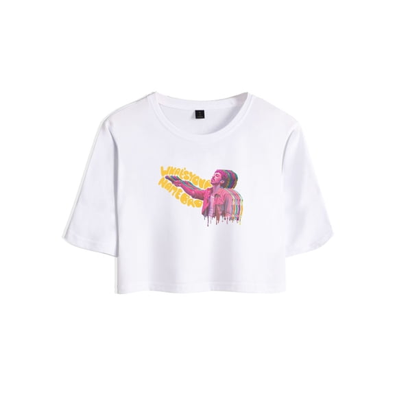 Morgan Jay Merch Whats Your Name Bro Crop Top T-shirt Suits Fashion Women Girls Short Sleeve Tees