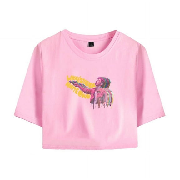 Morgan Jay Merch Whats Your Name Bro Crop Top T-shirt Suits Fashion Women Girls Short Sleeve Tees
