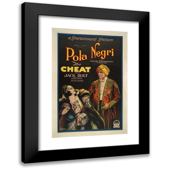 Morgan Litho Co. 17x24 Black Modern Framed Museum Art Print Titled - The Cheat (1923)