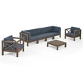 thumbnail image 1 of Morgan Outdoor 6 Seater Acacia Wood Sofa Chat Set, Gray Finish and Dark Gray, 1 of 12