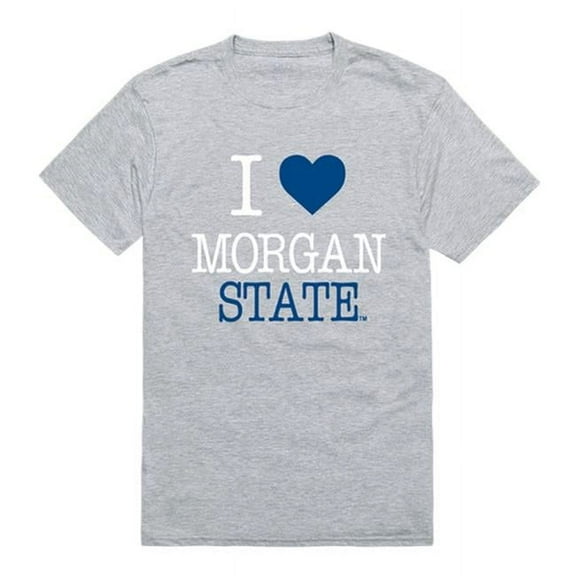 Morgan State University I Love T-Shirt, Heather Grey - 2XL