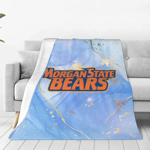 Morgan-State University Logo Queen Blanket Lightweight Blanket for Bed, Sofa Microplush - Ultra Soft Warm Blanket