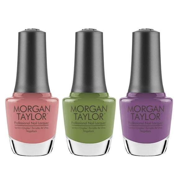Morgan Taylor Spring 2023 Pure Beauty Nail Lacquer Polish Set, 3 Pack