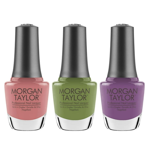 Morgan Taylor Spring 2023 Pure Beauty Nail Lacquer Polish Set, 3 Pack