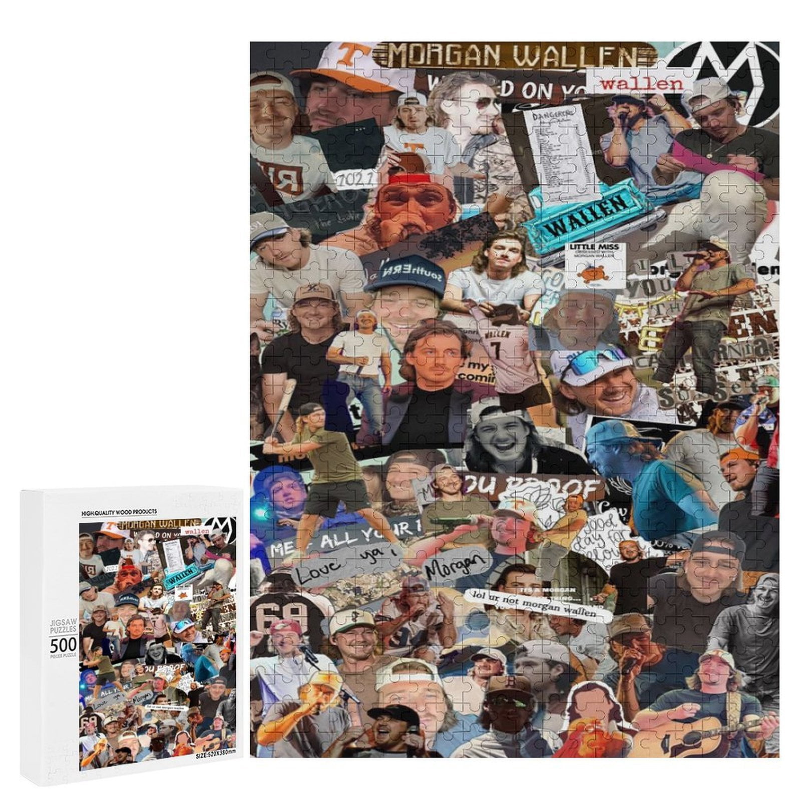 Puzzled Morgan Morgan Wallen Puzzle For Adults & Kids - 500 PCS Jigsaw Puzzle ...
