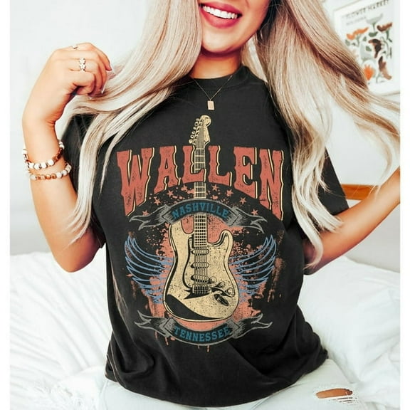 Morgan Wallen T-Shirt, Wallen Country Music Shirt, One Night At A Time Tour Shirt, Western Rodeo Shirt ,Black Color,Size L