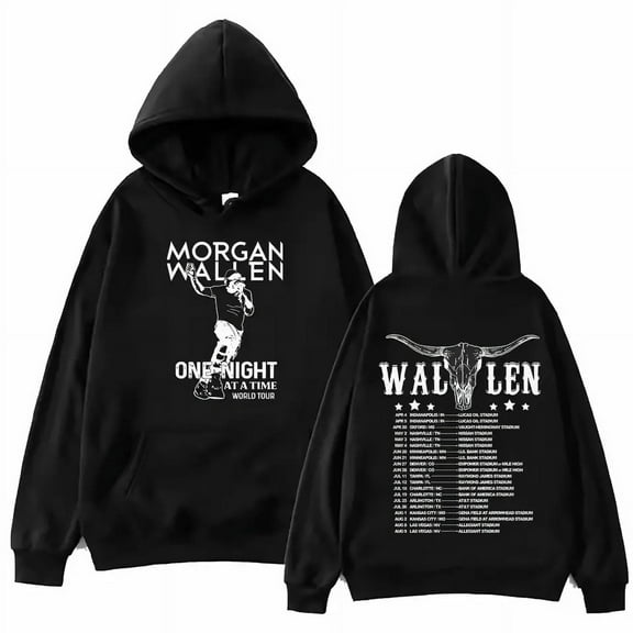 Morgan Wallen Tour 2024 Hoodie Fan Gift Double Sided, Country Music Gift for Fans,Black Color,Size XL