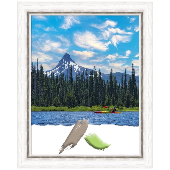 Morgan White Silver Wood Picture Frame, Photo Frame, Art Frame