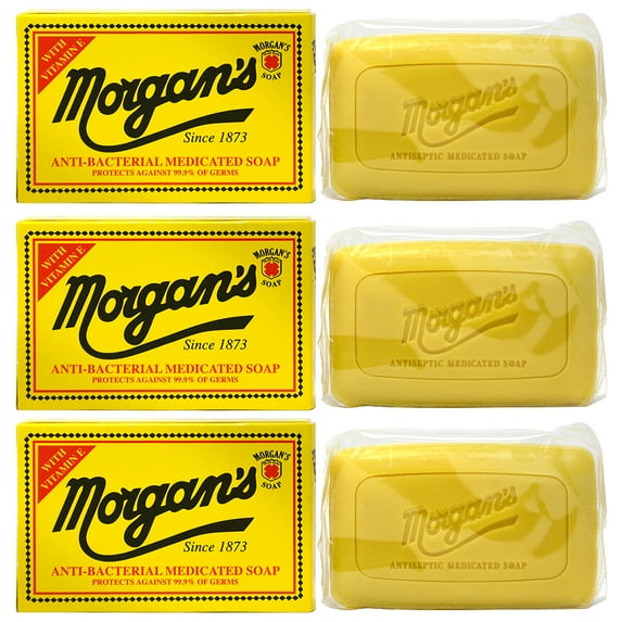 Morgan’s Anti-Bacterial Medicated Soap with Vitamin E 80g/2.8oz (Pack of 3)