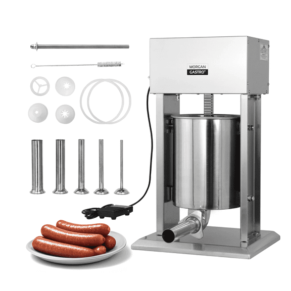 Hakka Vertical Electric Sausage Stuffer Maker, 22Lb/10L Large Capacity, Adjustable Speed