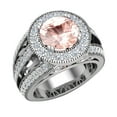 thumbnail image 1 of Morganite Engagement Rings Fashion Rings Cocktail Anniversary Gifts for Her 8.00 mm 3.50 CT TW (G,SI), 1 of 5