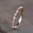 thumbnail image 1 of Morganite Rose Gold Eternity Band, Stackable Morganite Band, Wedding Band, Simulated Morganite with Rose Gold Vermeil Band, 14K Rose Gold, 1 of 5