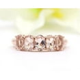 thumbnail image 1 of Morganite Wedding Engagement Ring Dainty Band Stacking Ring Gift For Her 925 Sterling Silver Rose Gold Plated Gemstone Jewelry For Women Gift By KIRAN FINE JEWELS, 1 of 5