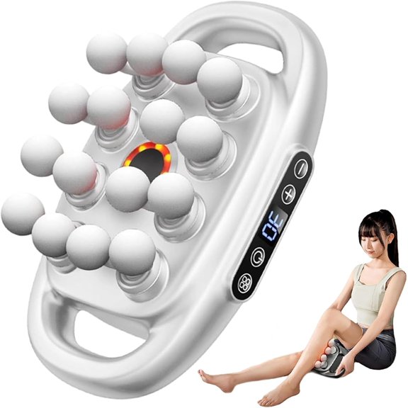 Morgela Deep Tissue Massager, 16-Drive 8-Head Massage Gun Set, Deep Tissue Massage Gun with 9 Levels & 9 Modes, Portable Full Body Electric Muscle Massager for Legs, Back, Arms, Waist
