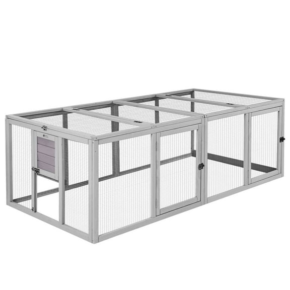 Aivituvin 20.73 ft² Chicken Coop Extension Chicken Run Large Chicken Pen Rabbit Enclosure Duck House